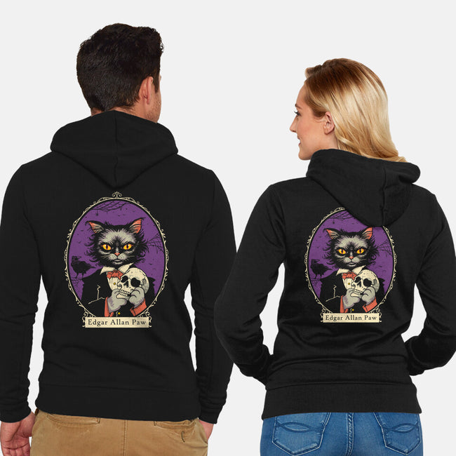 Edgar Allan Paw-Unisex-Zip-Up-Sweatshirt-vp021