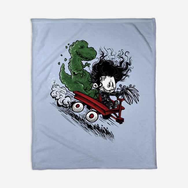 Edward And Dino-None-Fleece-Blanket-zascanauta