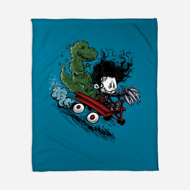 Edward And Dino-None-Fleece-Blanket-zascanauta