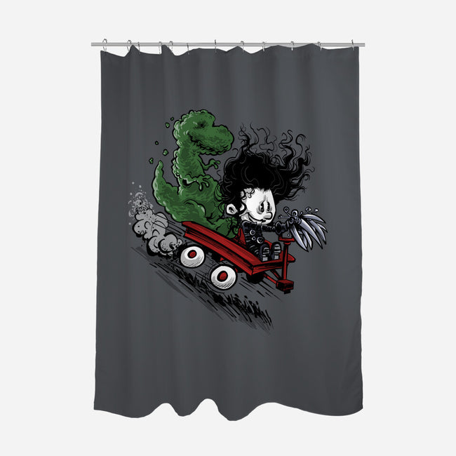 Edward And Dino-None-Polyester-Shower Curtain-zascanauta