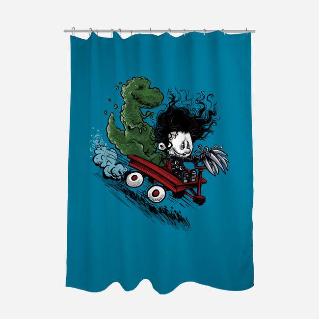 Edward And Dino-None-Polyester-Shower Curtain-zascanauta