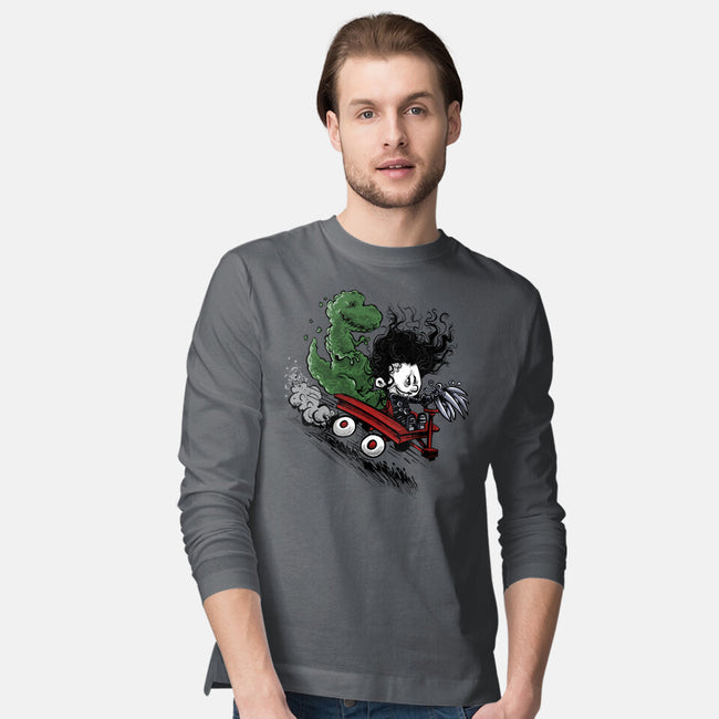 Edward And Dino-Mens-Long Sleeved-Tee-zascanauta