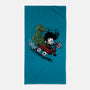 Edward And Dino-None-Beach-Towel-zascanauta