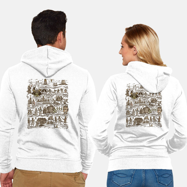 The Caerbannog Tapestry-Unisex-Zip-Up-Sweatshirt-kg07