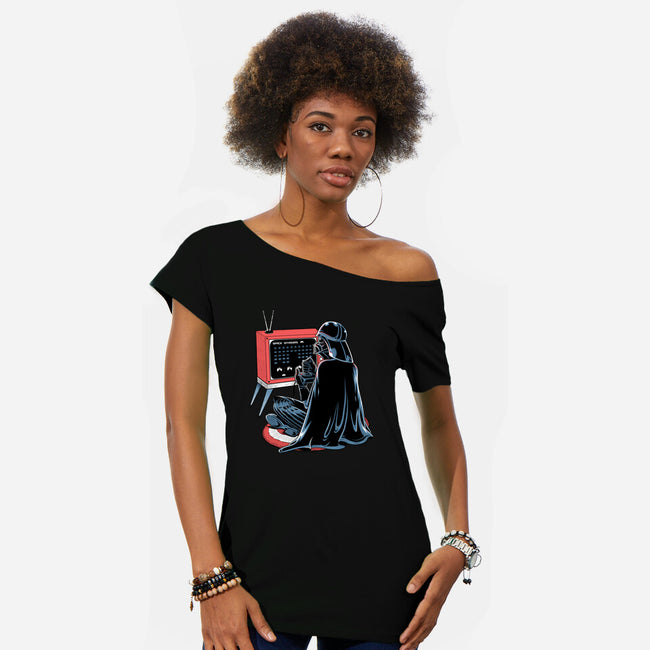 Playing Nostalgic-Womens-Off Shoulder-Tee-Umberto Vicente