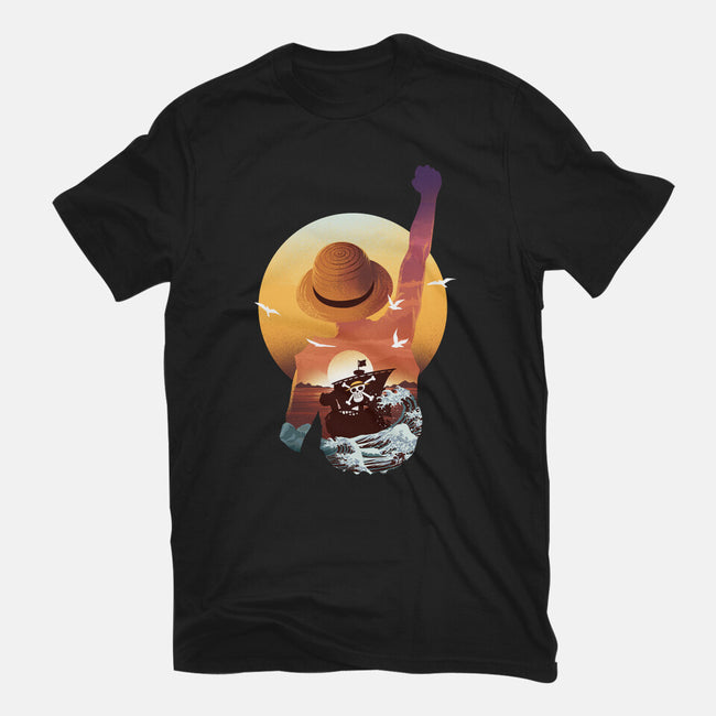 Praise The Sun King Pirate-Womens-Fitted-Tee-dandingeroz