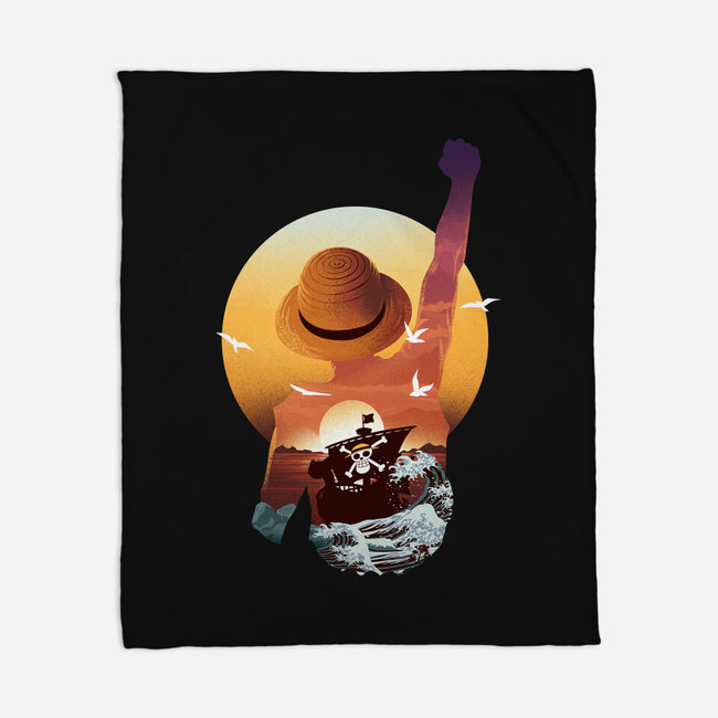 Praise The Sun King Pirate-None-Fleece-Blanket-dandingeroz