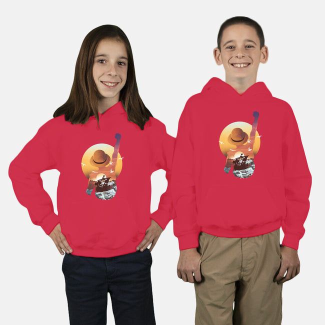 Praise The Sun King Pirate-Youth-Pullover-Sweatshirt-dandingeroz