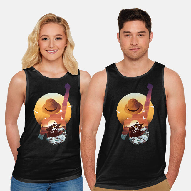 Praise The Sun King Pirate-Unisex-Basic-Tank-dandingeroz