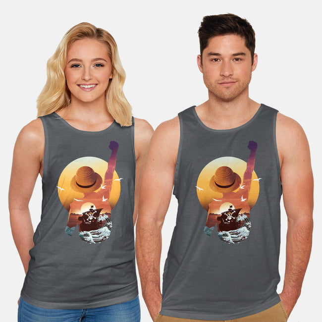 Praise The Sun King Pirate-Unisex-Basic-Tank-dandingeroz