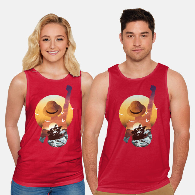 Praise The Sun King Pirate-Unisex-Basic-Tank-dandingeroz