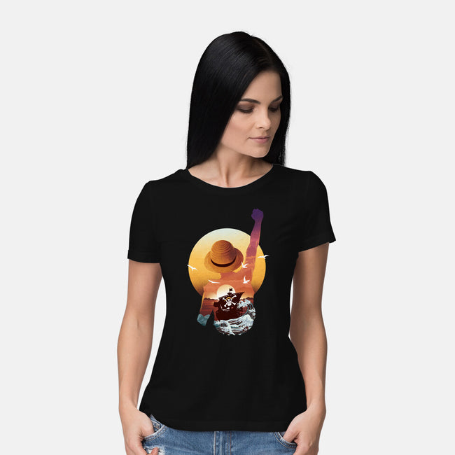 Praise The Sun King Pirate-Womens-Basic-Tee-dandingeroz