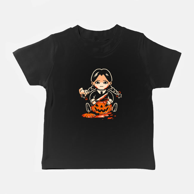 Pumpkin Death Trap-Baby-Basic-Tee-eduely