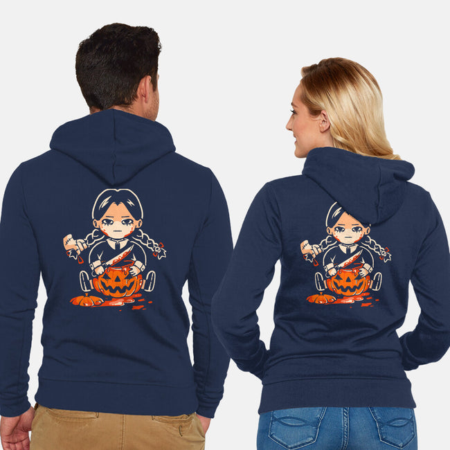 Pumpkin Death Trap-Unisex-Zip-Up-Sweatshirt-eduely