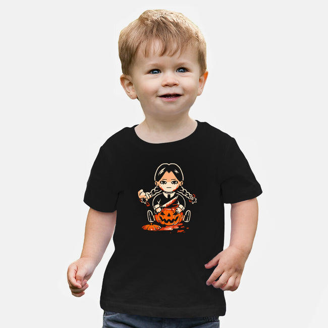 Pumpkin Death Trap-Baby-Basic-Tee-eduely