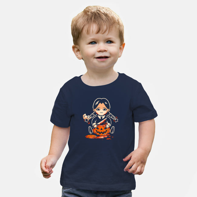 Pumpkin Death Trap-Baby-Basic-Tee-eduely