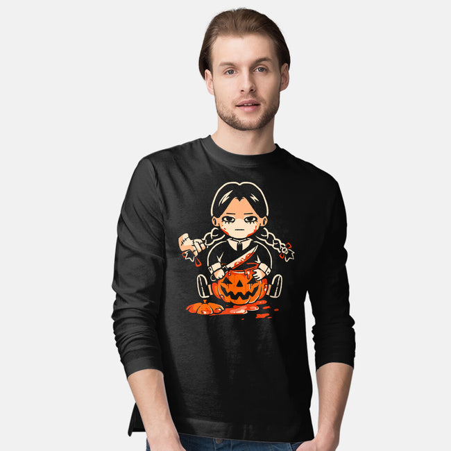 Pumpkin Death Trap-Mens-Long Sleeved-Tee-eduely