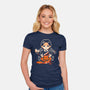 Pumpkin Death Trap-Womens-Fitted-Tee-eduely