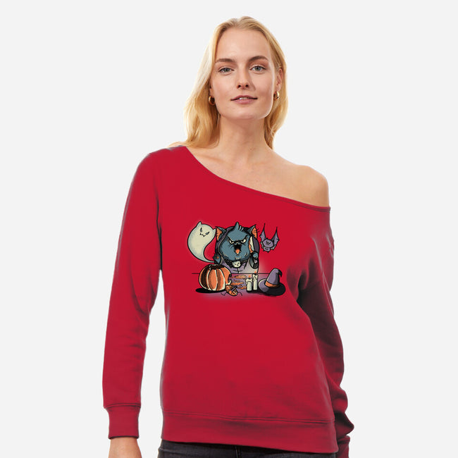 I Feel Spooky-Womens-Off Shoulder-Sweatshirt-Freecheese