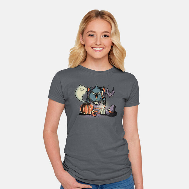 I Feel Spooky-Womens-Fitted-Tee-Freecheese