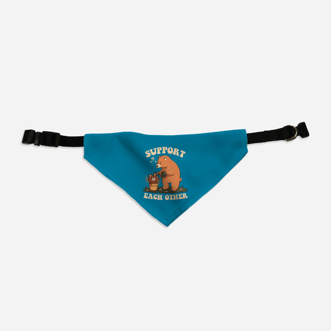 Support Each Other Lovely Bears-Dog-Adjustable-Pet Collar-tobefonseca