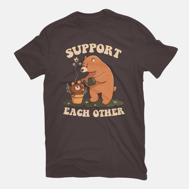 Support Each Other Lovely Bears-Womens-Basic-Tee-tobefonseca