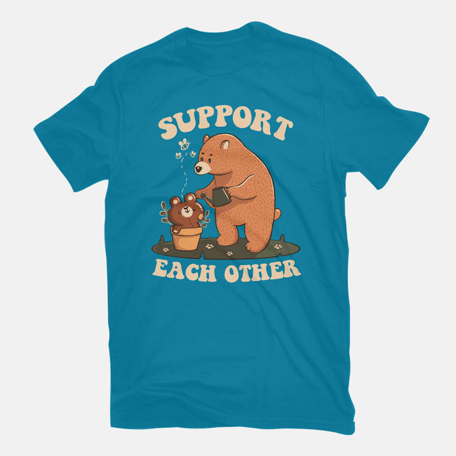 Support Each Other Lovely Bears-Womens-Basic-Tee-tobefonseca