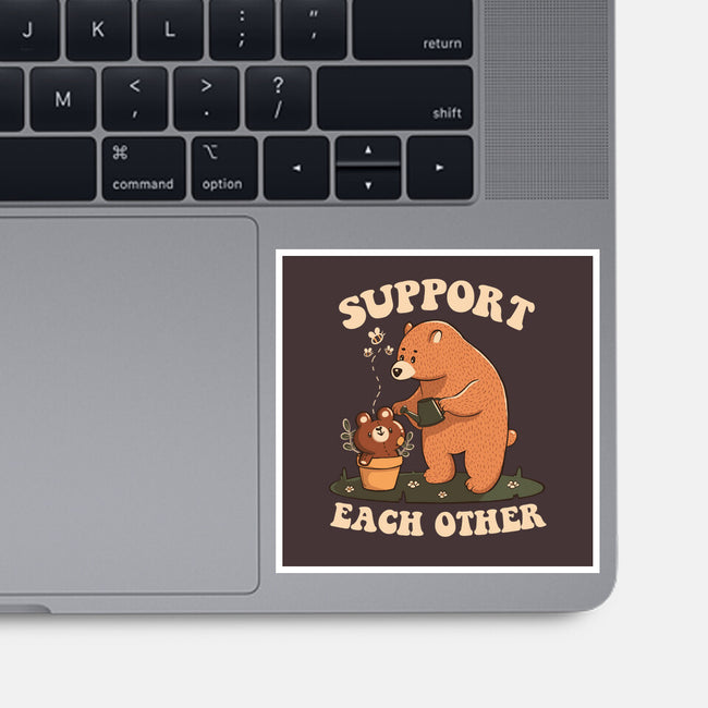 Support Each Other Lovely Bears-None-Glossy-Sticker-tobefonseca