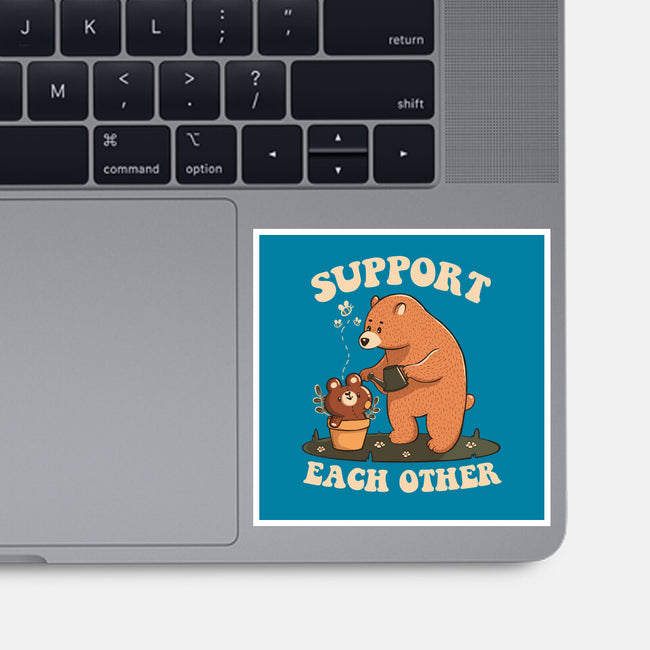 Support Each Other Lovely Bears-None-Glossy-Sticker-tobefonseca