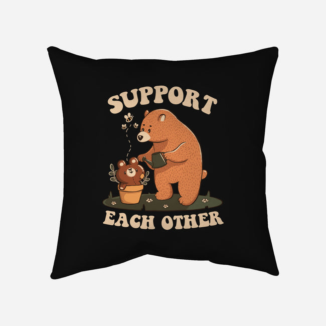 Support Each Other Lovely Bears-None-Removable Cover w Insert-Throw Pillow-tobefonseca