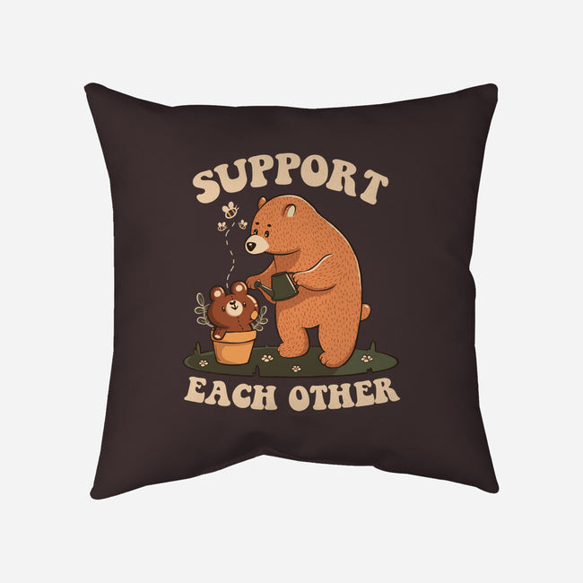 Support Each Other Lovely Bears-None-Removable Cover w Insert-Throw Pillow-tobefonseca