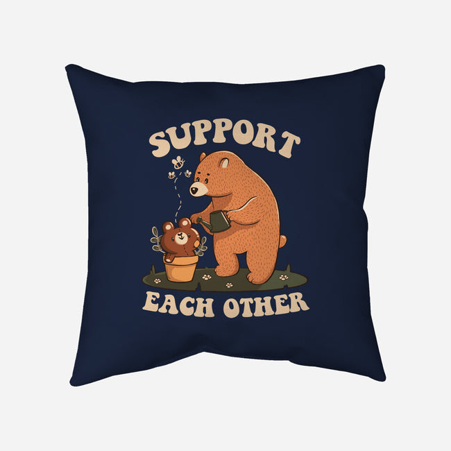 Support Each Other Lovely Bears-None-Removable Cover w Insert-Throw Pillow-tobefonseca