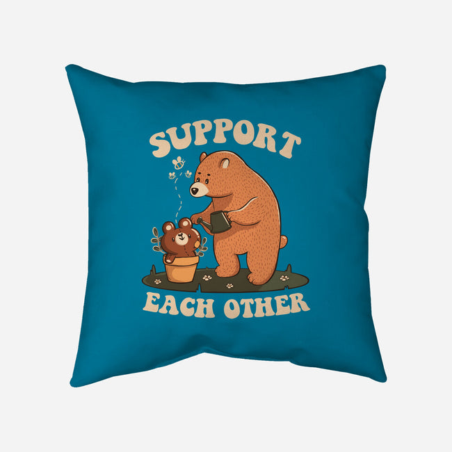 Support Each Other Lovely Bears-None-Removable Cover w Insert-Throw Pillow-tobefonseca