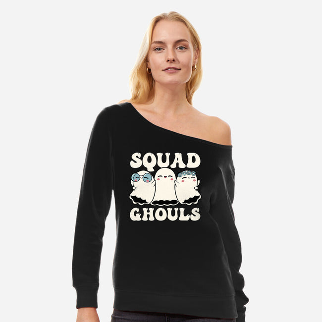 Halloween Squad Ghouls-Womens-Off Shoulder-Sweatshirt-tobefonseca