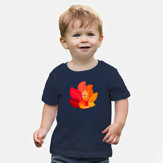 Leafy Kitsune-Baby-Basic-Tee-erion_designs