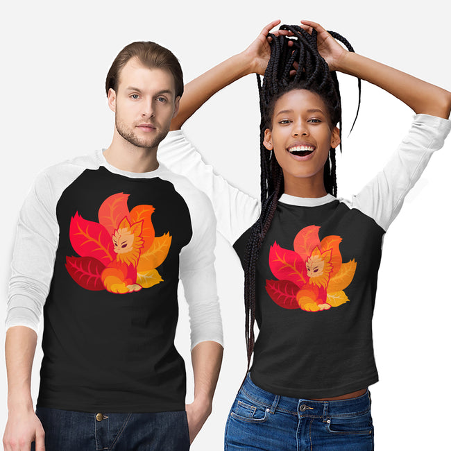 Leafy Kitsune-Unisex-Baseball-Tee-erion_designs