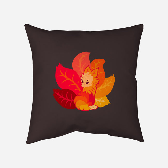 Leafy Kitsune-None-Removable Cover-Throw Pillow-erion_designs