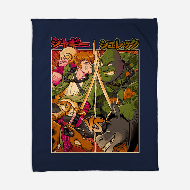 Samurai Sukubi VS Shurekku-None-Fleece-Blanket-Bruno Mota