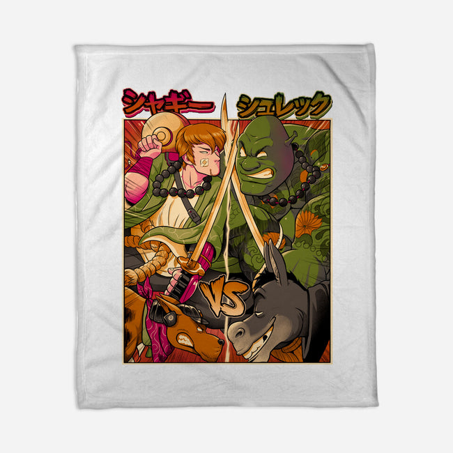 Samurai Sukubi VS Shurekku-None-Fleece-Blanket-Bruno Mota