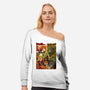 Samurai Sukubi VS Shurekku-Womens-Off Shoulder-Sweatshirt-Bruno Mota