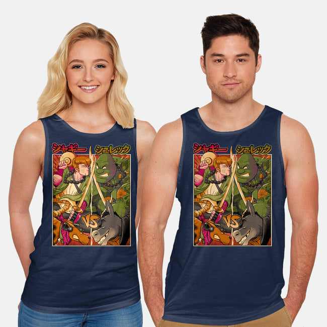 Samurai Sukubi VS Shurekku-Unisex-Basic-Tank-Bruno Mota