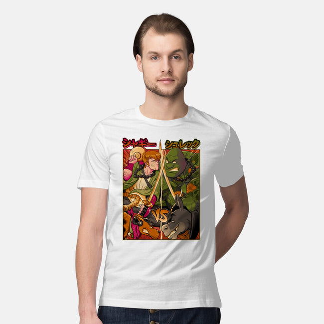 Samurai Sukubi VS Shurekku-Mens-Premium-Tee-Bruno Mota