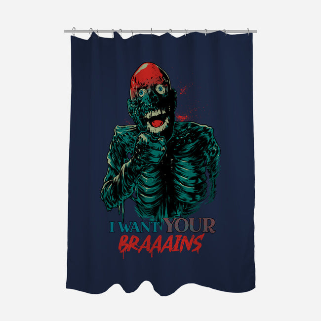 I Want Your Brains-None-Polyester-Shower Curtain-Hafaell