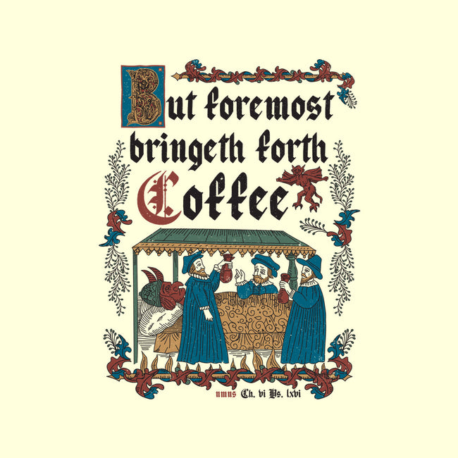 But First Coffee Medieval Style-None-Removable Cover-Throw Pillow-Nemons