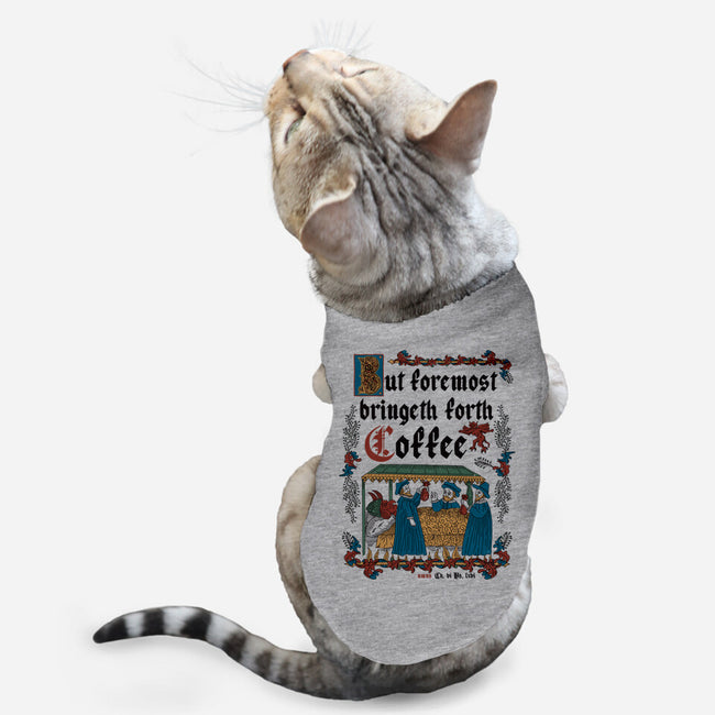 But First Coffee Medieval Style-Cat-Basic-Pet Tank-Nemons