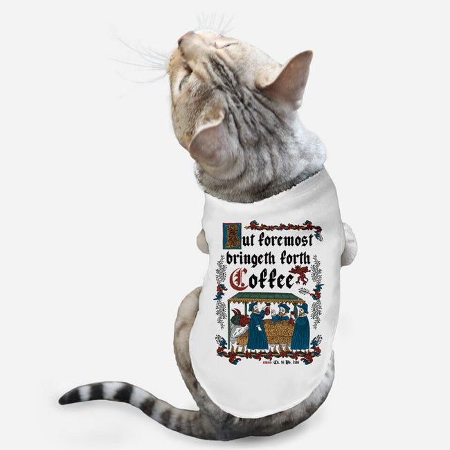 But First Coffee Medieval Style-Cat-Basic-Pet Tank-Nemons