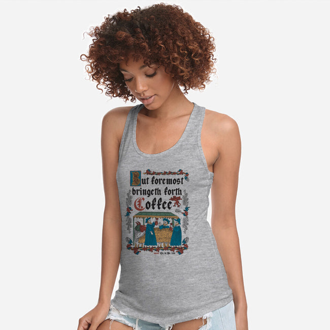 But First Coffee Medieval Style-Womens-Racerback-Tank-Nemons