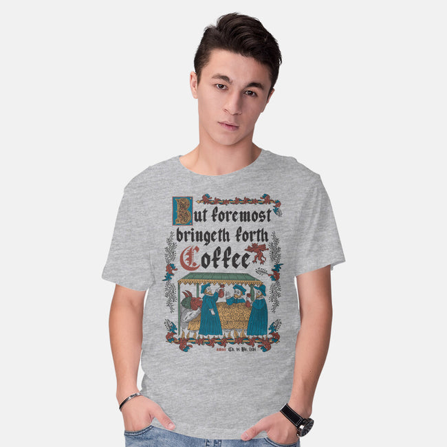 But First Coffee Medieval Style-Mens-Basic-Tee-Nemons