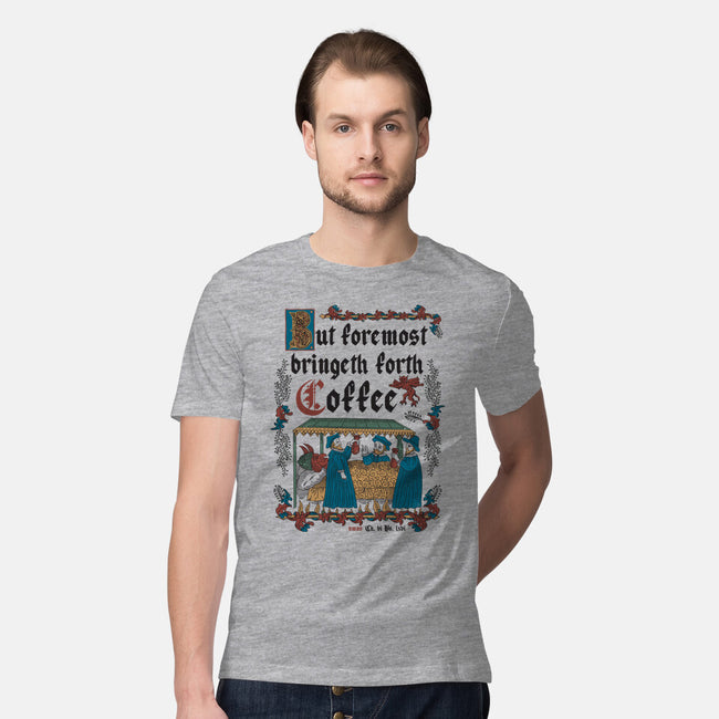 But First Coffee Medieval Style-Mens-Premium-Tee-Nemons