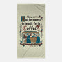 But First Coffee Medieval Style-None-Beach-Towel-Nemons